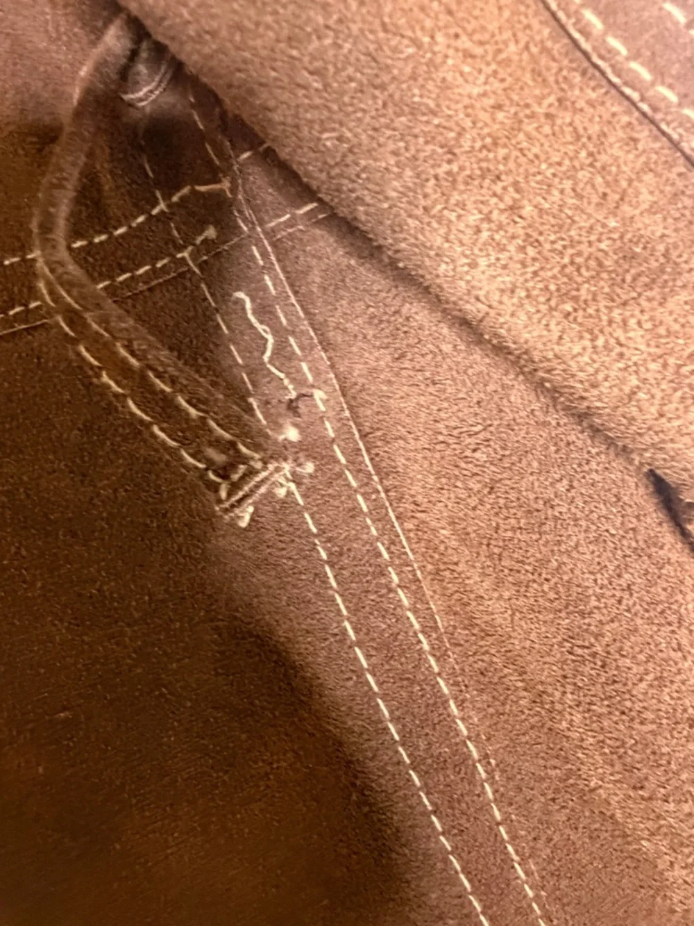 Vintage Brown Suede  Long Coat with Belt Made in Canada - Picture 4 of 10